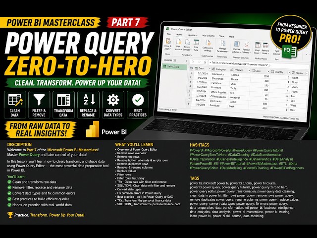 Microsoft Power BI Masterclass | Power Query Zero-to-Hero (Part 7) ⭐