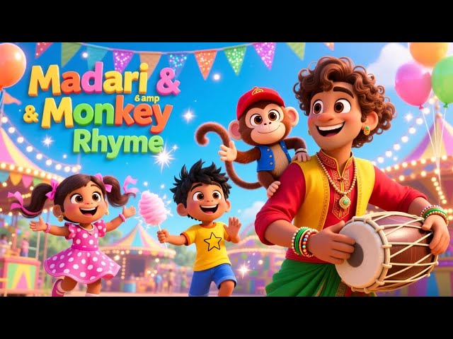 Madari & Monkey Rhyme | बच्चों का मजेदार 4D Cartoon Song | Ropotunes Kids
