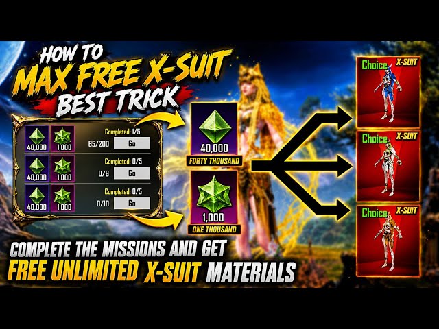 Free Maxed Out New X-Suit | Free Unlimited Materials For Everyone | How To Get Free X-Suit Materials