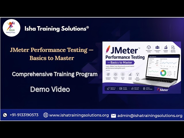 JMeter Demo video on 30th June 2026. Call/WhatsApp us on +91-9133190573 to enroll.