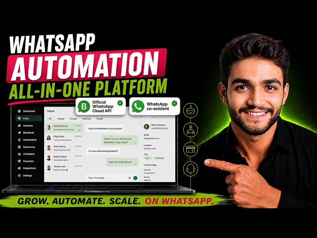 WhatsApp Automation Made Easy (No Code + AI + CRM)
