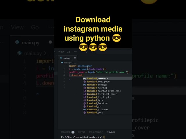Download Instagram videos using Python 🤯💥💥 #coding #python