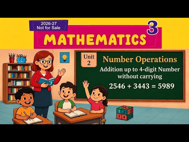 Class 3 Math | Unit 2 Number Operations |Addition up to 4-Digit Numbers Without Carrying| MAS Ilmora