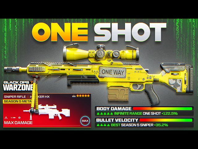 I Built the BEST 1 SHOT SNIPER META LOADOUT in Warzone Season 5! (Best Season 5 Meta Sniper)