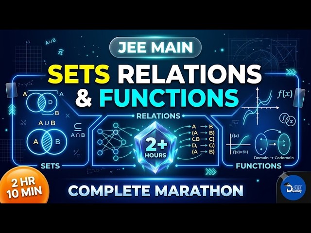 Complete Sets, Relations & Functions Marathon | JEE Main 2026 Revision