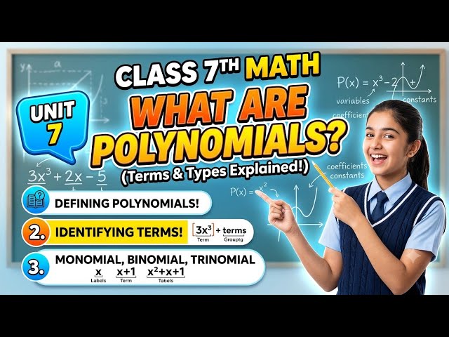 ​Class 7th Math Unit 7: What are Polynomials? (Terms & Types Explained!)