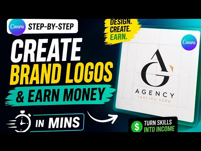 How to Create Professional Logos in Canva & Make Money 💰 | Beginner Tutorial
