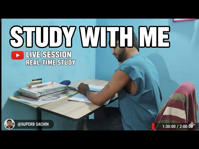 4-HOUR |Study With Me |One break,No music, Deep work