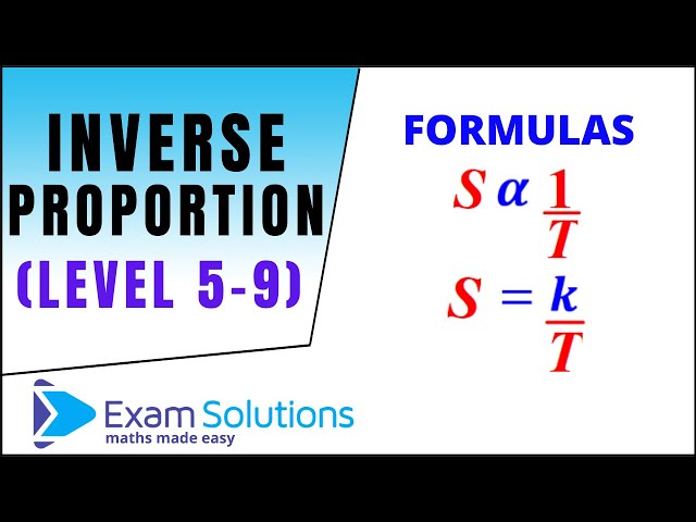 Understanding Inverse proportion (using formulas)| GCSE Maths Level 5-9| ExamSolutions