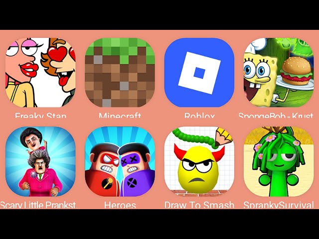 Gramic Monster Scary survival,Kick The Buddy,Minecraft,Emoji Puzzle,Survival Story,Bowmasters,HCR 2