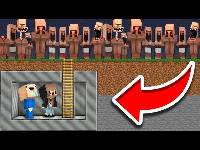 SECRET BASE VS TERRIFYING VILLAGERS 😨😱 NOOB BABY BASE VS SKIBIDI TOILET in MINECRAFT