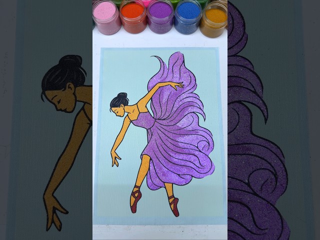 Sand Art Process | Line Art to Sand #shorts