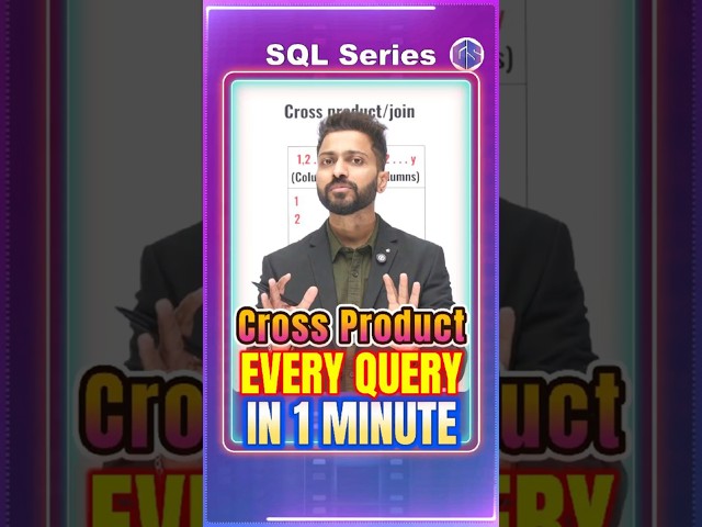 Never Forget Cross ❌ Join in #sql #join  #dbms #interview #cse #it
