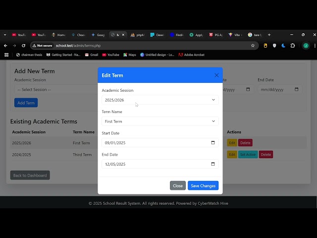 Resumption Dates and School Information