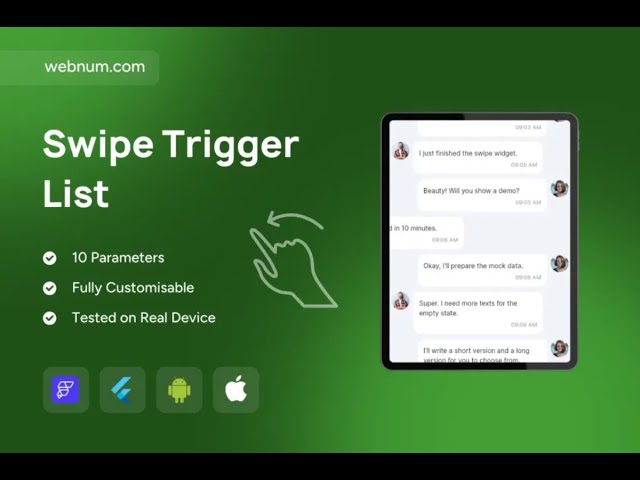 FlutterFlow Swipe Trigger List Widget 🔄 Swipe Left/Right to Run Actions 👆 #flutterflow #swipe