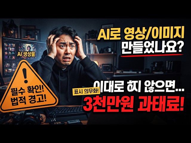 [긴급속보] AI이미지, AI동영상 제작시 3천만원 과태료! 정확한 기준을 알려 드립니다