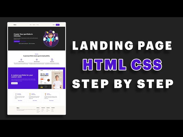 Landing Page ( Responsive ) Tutorial with HTML, CSS | Full Course for beginner | step by step 2023