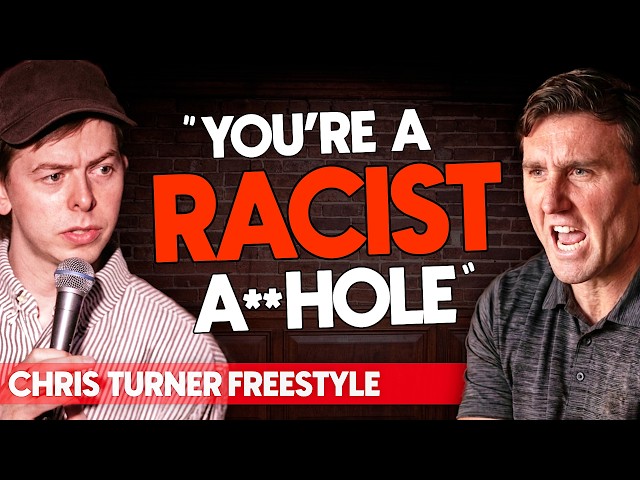 American Heckler LOSES IT at British Comedian | Chris Turner Freestyle Rap