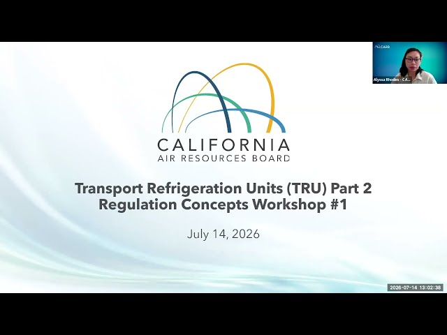 TRU Regulation Concepts Development Workshop #1