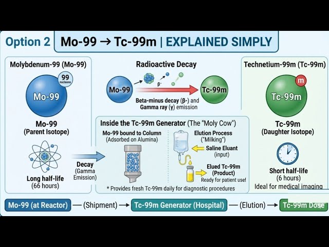 How a Tc-99m Generator Works | Simple Step-by-Step Explanation