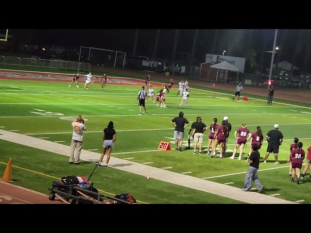 Maya showing her quickness to almost stop the Touchdown