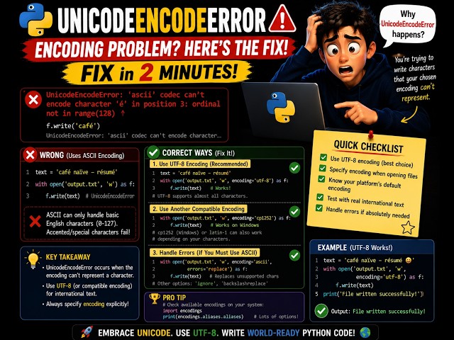 How to Fix UnicodeEncodeError in Python? (Quick Fix!)