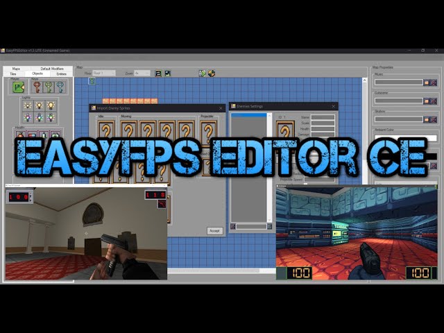 Let's try EasyFPS Editor CE -- and Make a First Person Shooter in Minutes