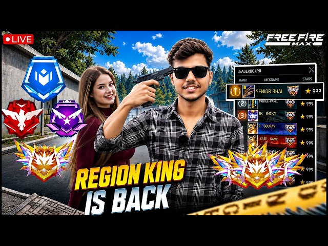 🔴 LIVE | Top 1 Grandmaster Push 🔥 | Free Fire Shorts Live #shorts  #shortslive  #freefire