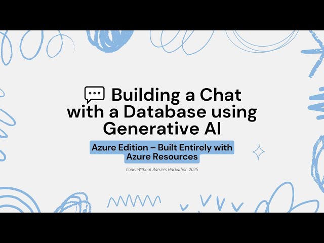Building a Chat with a Database using Generative AI (in python)