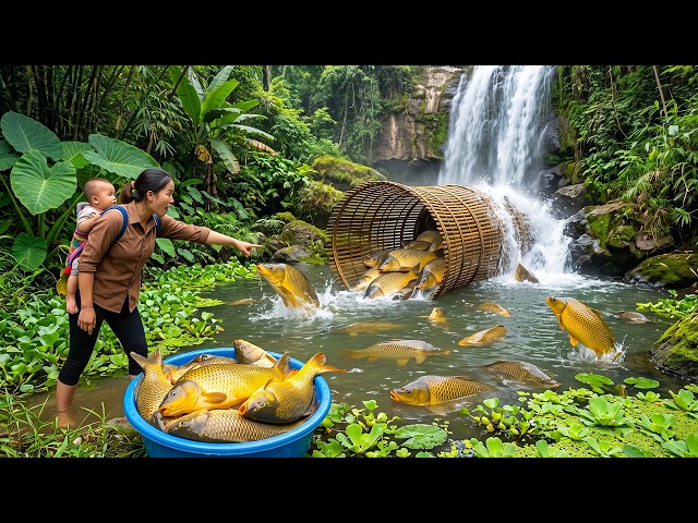 Unexpectedly, After Just One Night, the Fish Trap Caught So Many Giant Fish.