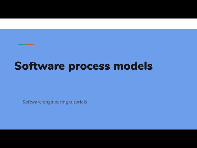 What is software process model and its types?..   software engr tutorials