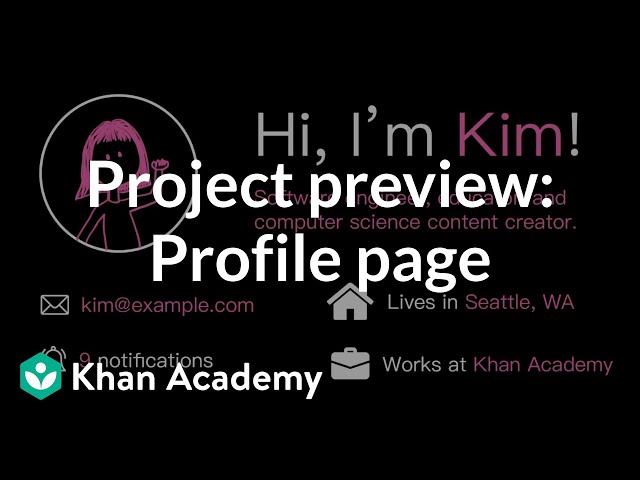 Project preview: Profile page | Intro to CS - Python | Khan Academy