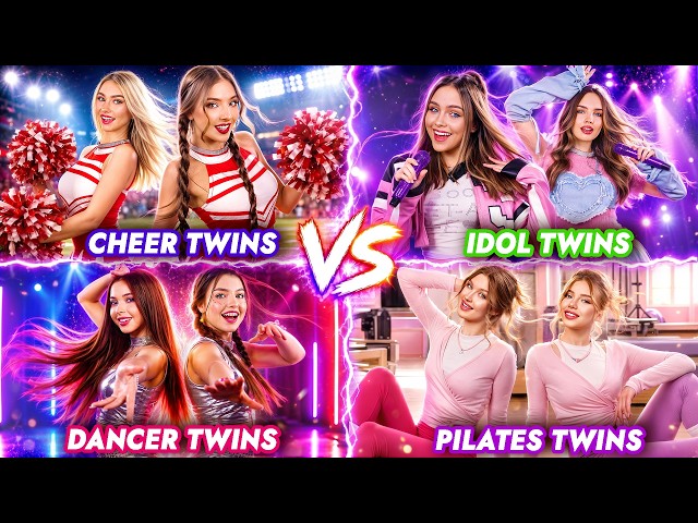 Pilates vs Cheer vs Dancer vs Idol Twins! Who is The Most Talented?