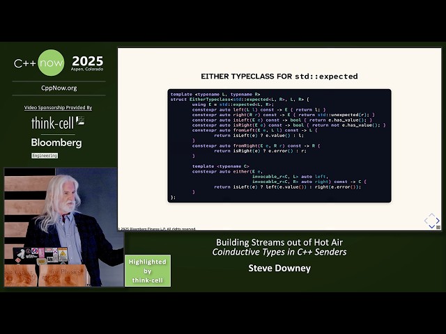 Coinductive Types in C++ Senders - Building Streams out of Hot Air - Steve Downey - C++Now 2025