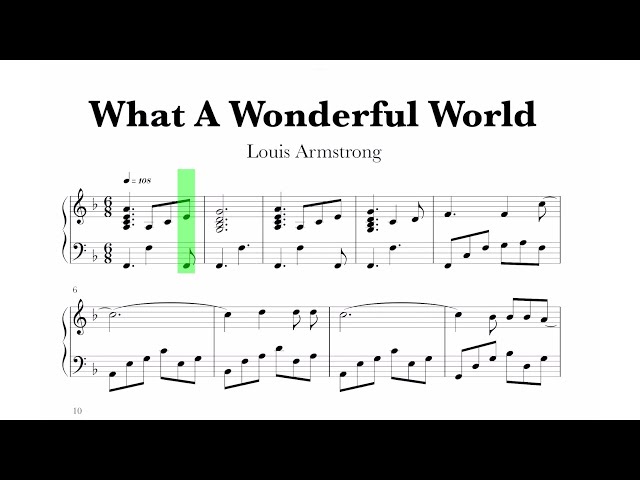 Louis Armstrong - What A Wonderful World Sheet Music