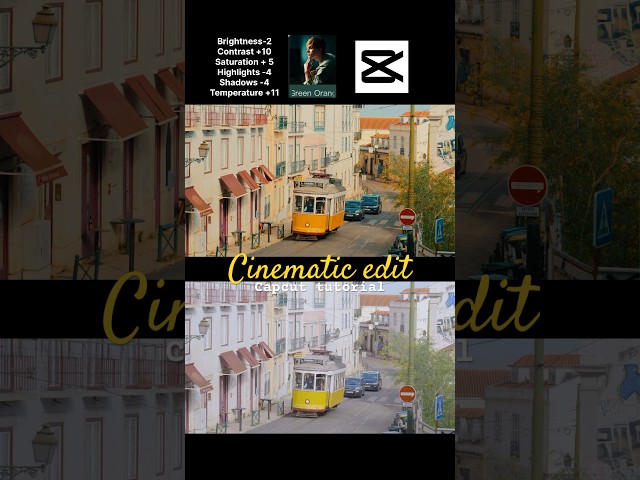 Cinematic color grading capcut tutorial #capcutedit #cinematiclook #colorgrading