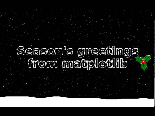 Seasons greetings from matplotlib (2014)