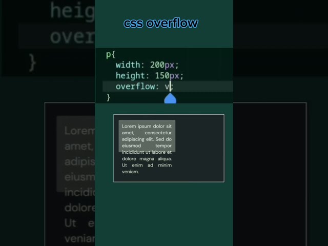 Learn css overflow property #css #shorts #overflow #property