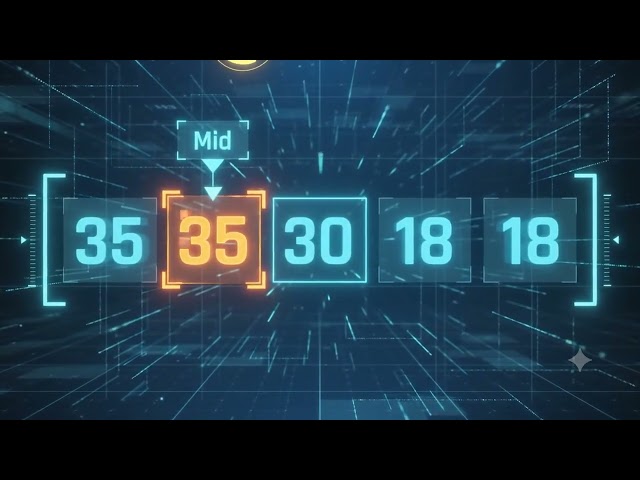 Binary Search Visually Explained (Algorithms in \mathcal{O}(\log n) Time)