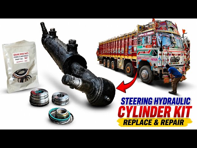 Tata 4225C Steering Hydraulic Cylinder Kit Replace & Repair! 😱🔧 | Oil Leak Fixed & Smooth Steering 