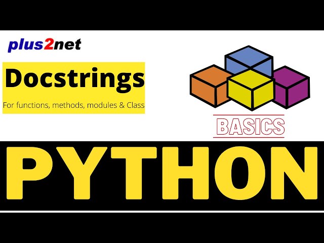 Docstrings for documentation about functions, methods , class and modules in Python using formats