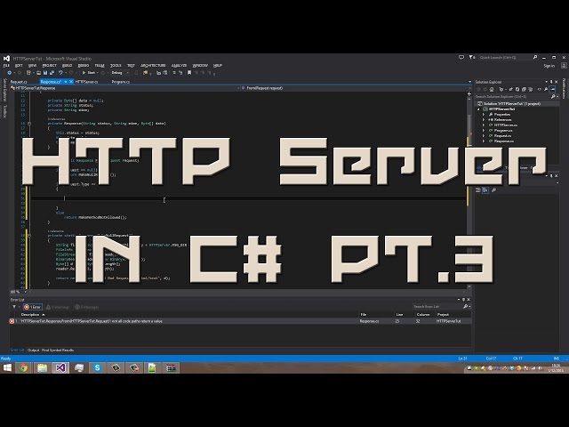 C# HTTP Server Tutorial (3/3)