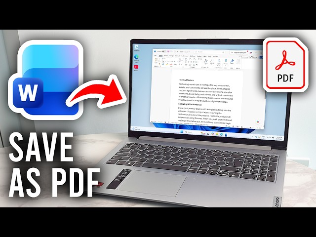 How To Save Word Document As PDF - Tutorial
