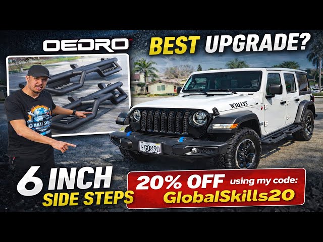 Jeep Wrangler 4xe Willys Side Steps/Running Boards INSTALL REVIEW- Step by Step- OEDRO Brand 
