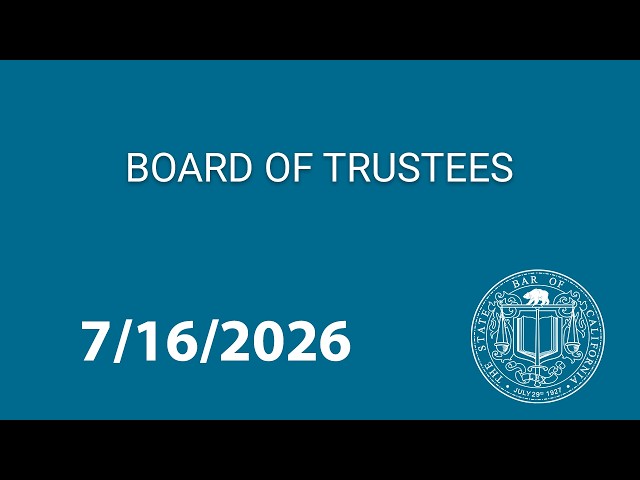 Board of Trustees - July 16, 2026