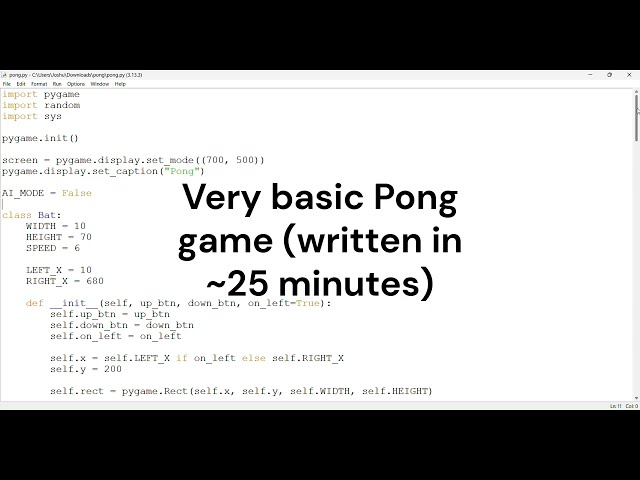 Very Basic Pong Game