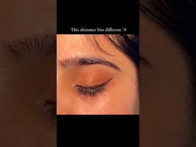 Shimmer Eye Makeup ✨ | Easy Winged Eyeliner Tutorial #shorts