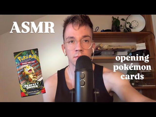 ASMR opening pokémon cards and yapping again 🤓 (perfect order, chaos rising)