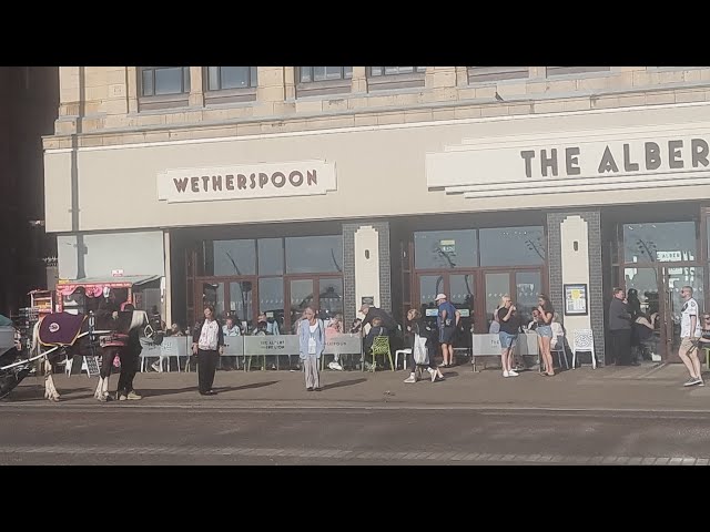 Friday Night On The Golden Mile Prom Blackpool 