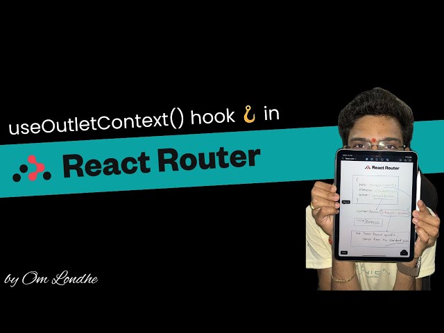 #48 useOutletContext() hook 🪝 in React router #useoutletcontext #reactrouter #omlondhe